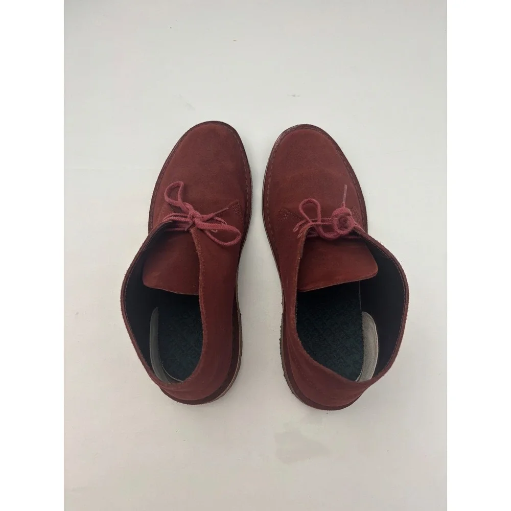 Clarks Desert Boots Burgundy Suede Charles F Stead Chukka Mens 9 26114404